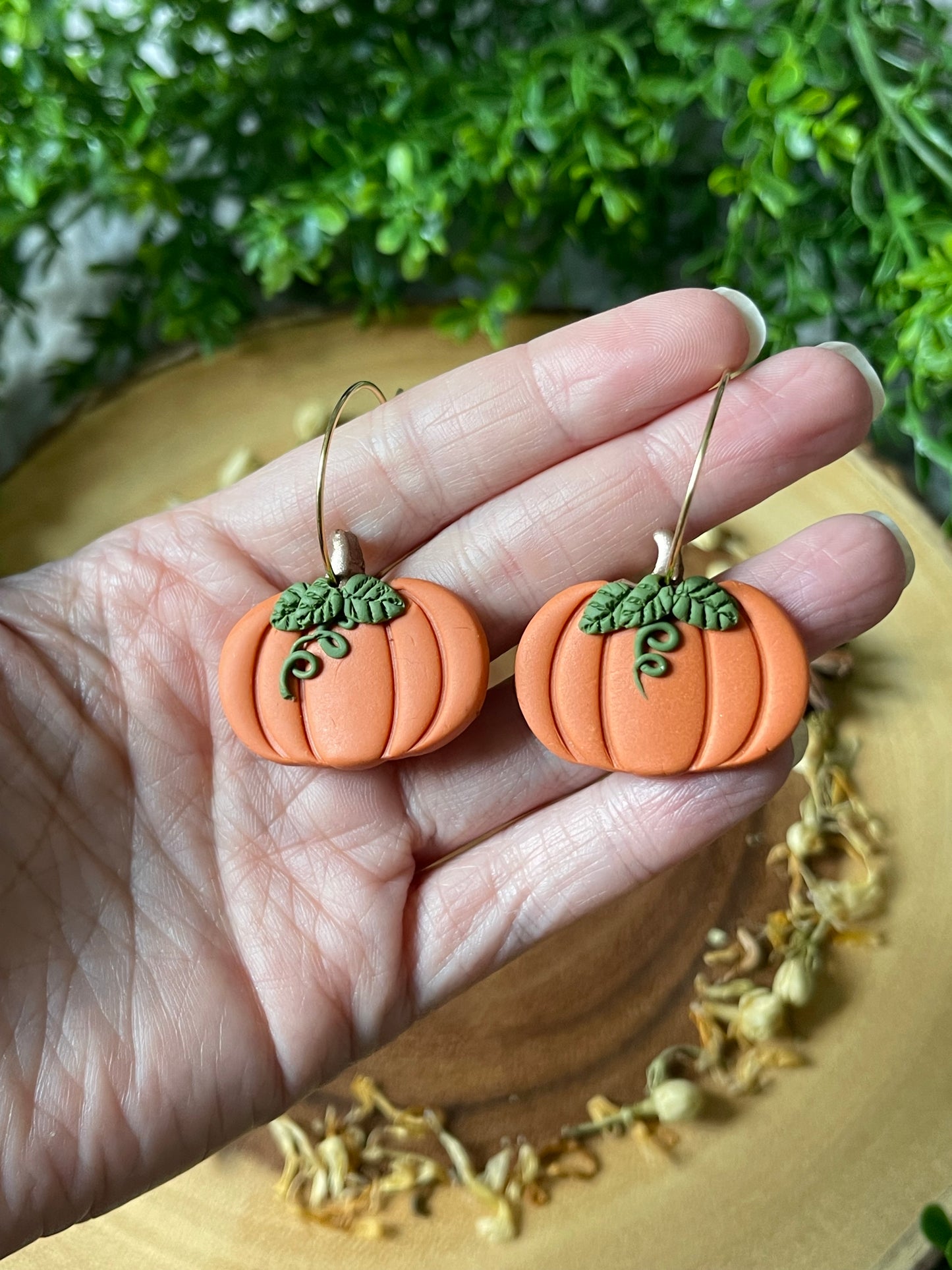 Traditional Pumpkin Hoop Earrings