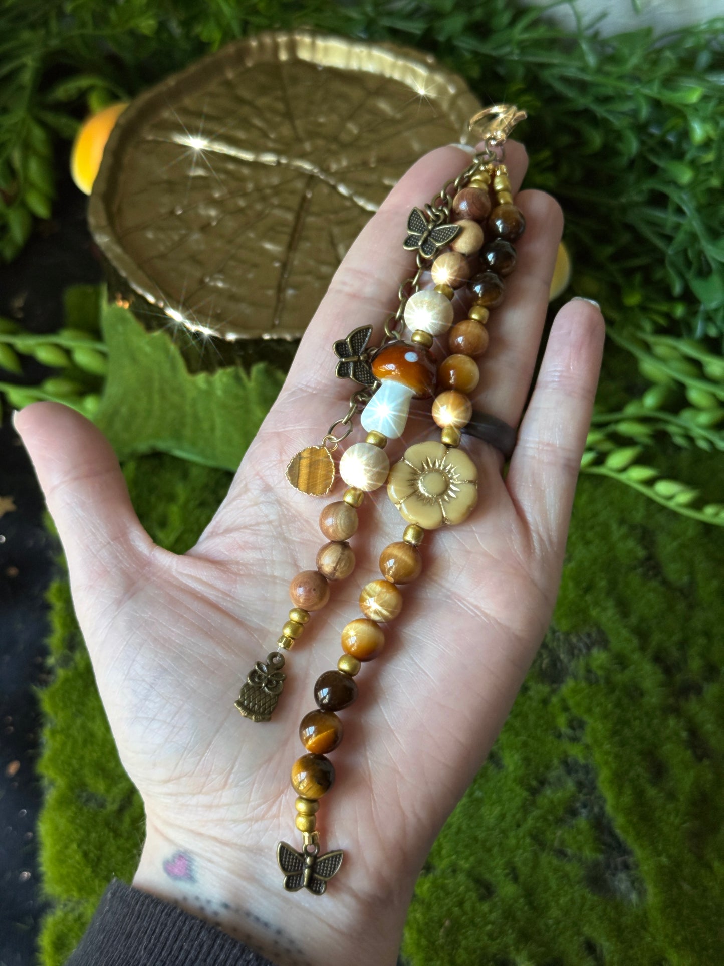 Cozy Woods 🦉🍄🟫🦋 Purse Charm