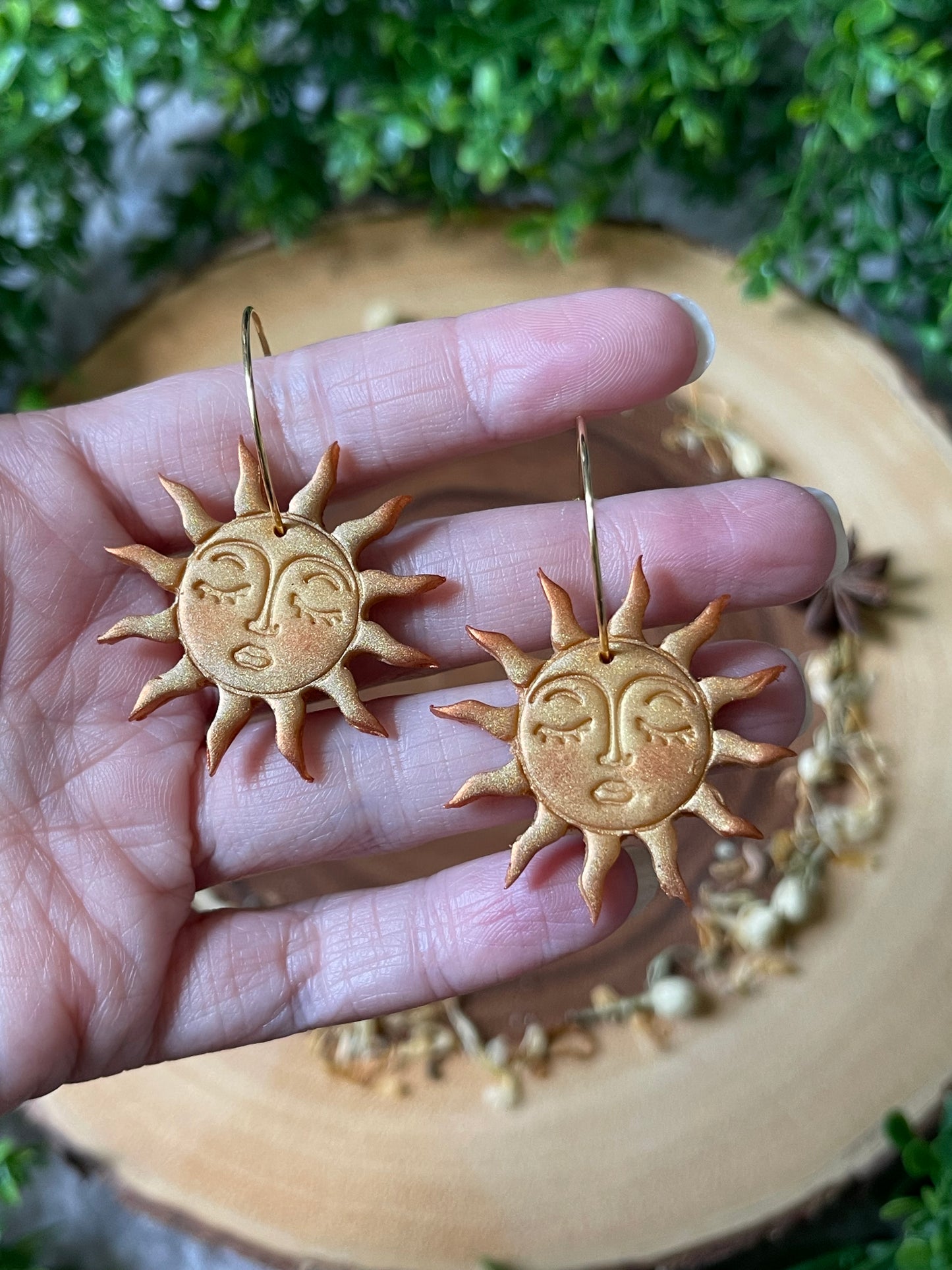 Sun Goddess Hoop Earrings