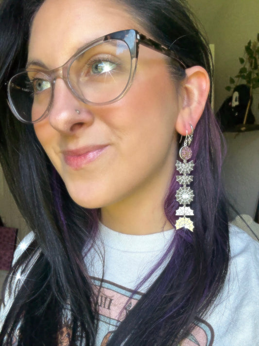 Spiderweb Moonphase earrings