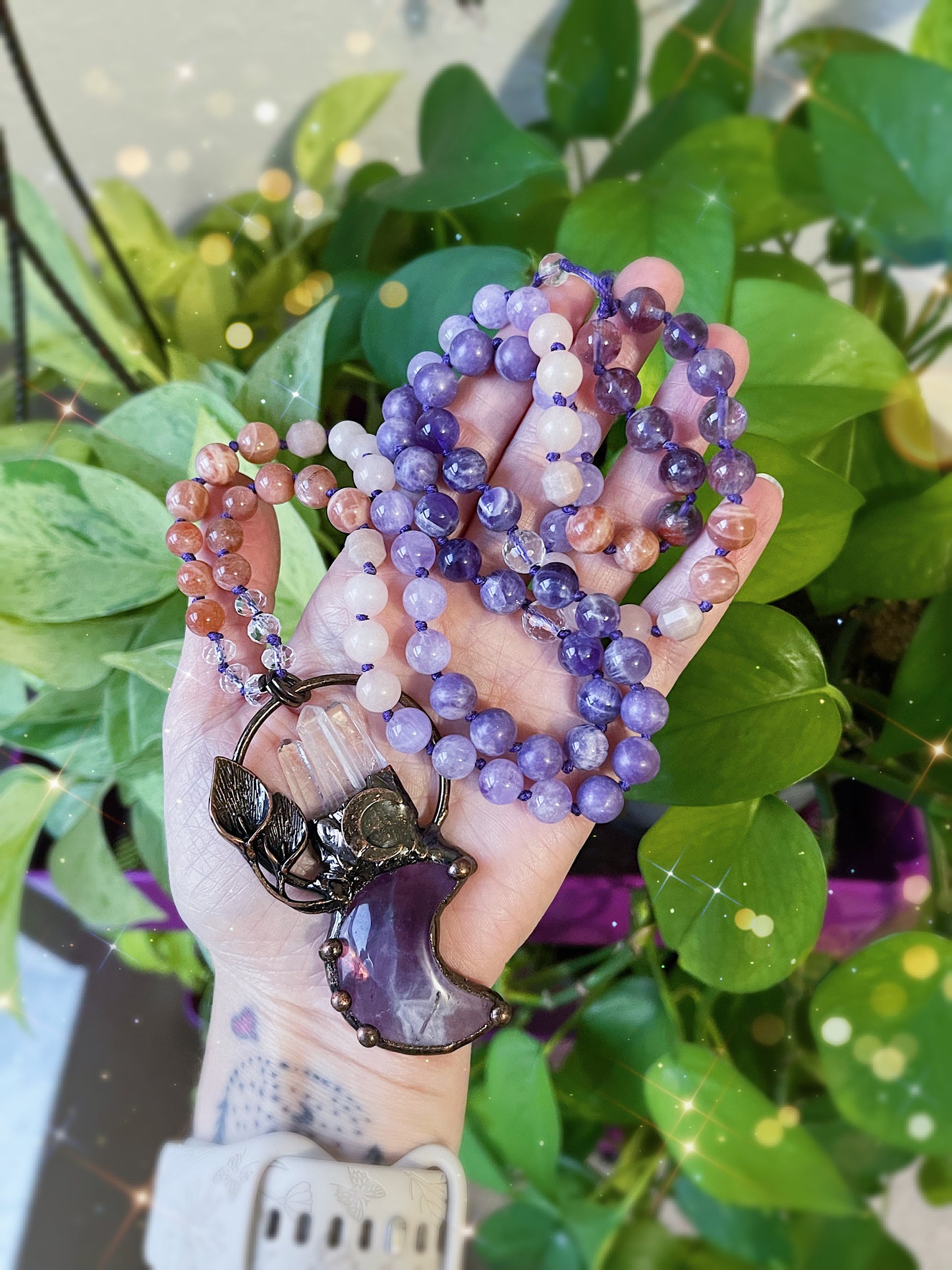 Moon Maiden Hand-Knotted Necklace