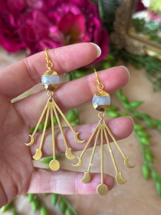 Moonphase Dangle Earrings