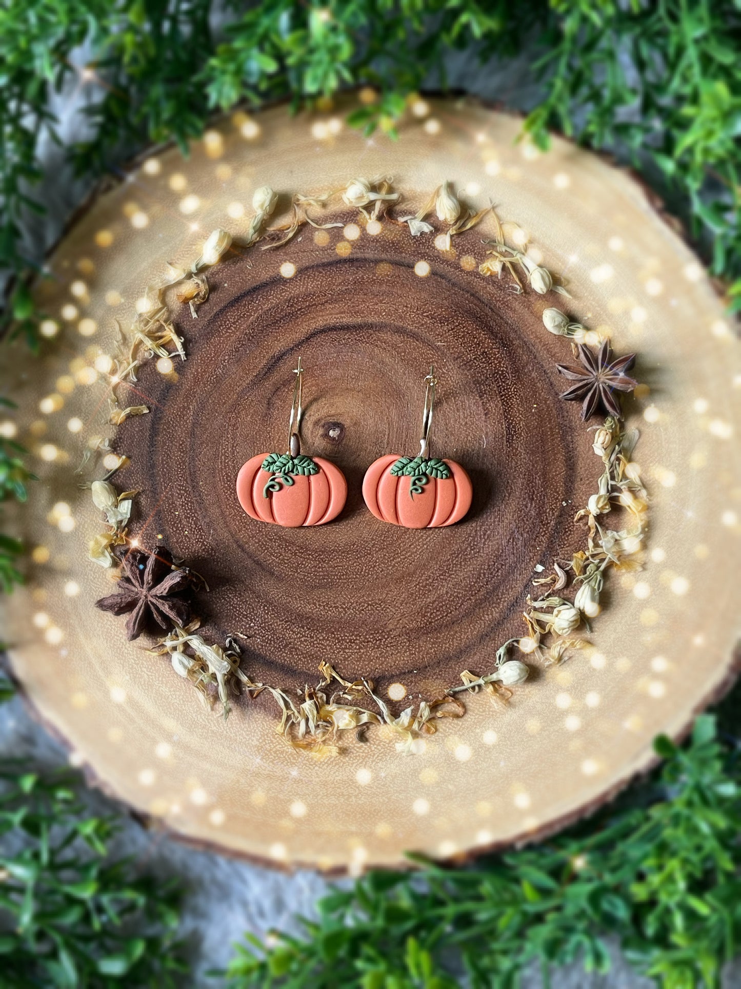 Traditional Pumpkin Hoop Earrings