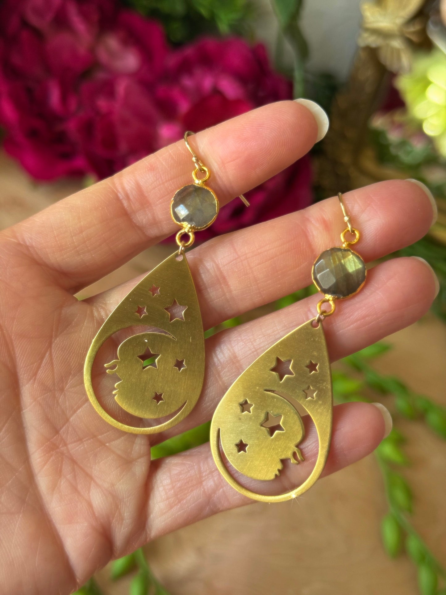Man in the Moon Earrings