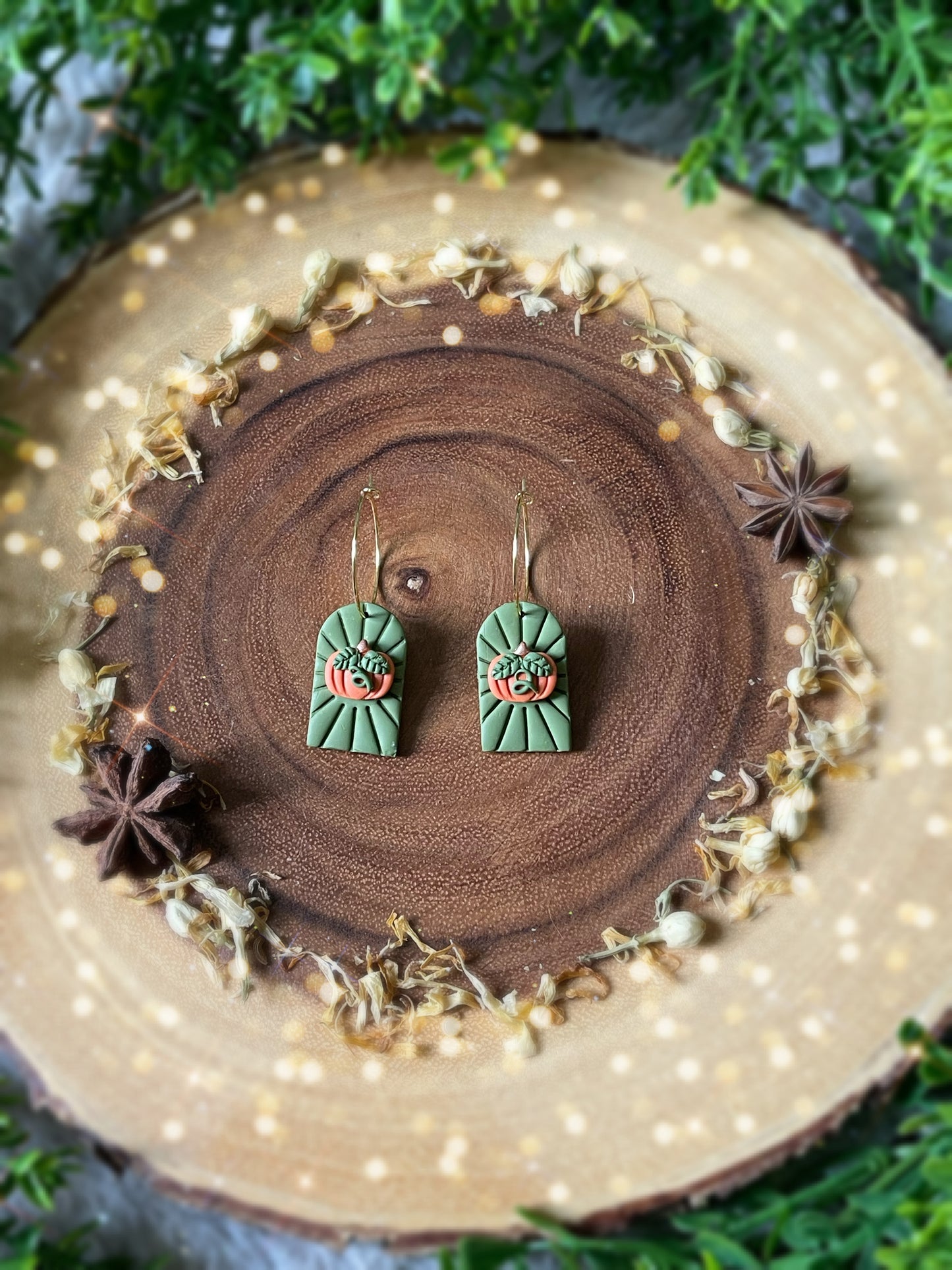 Pumpkin Arch Hoop Earrings