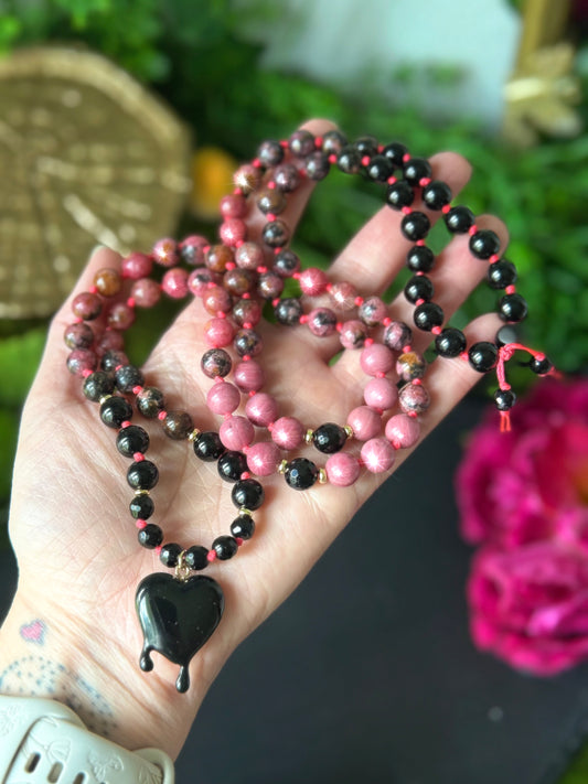 Even in Arcadia 🏛️💗 90 bead Hand-Knotted Necklace