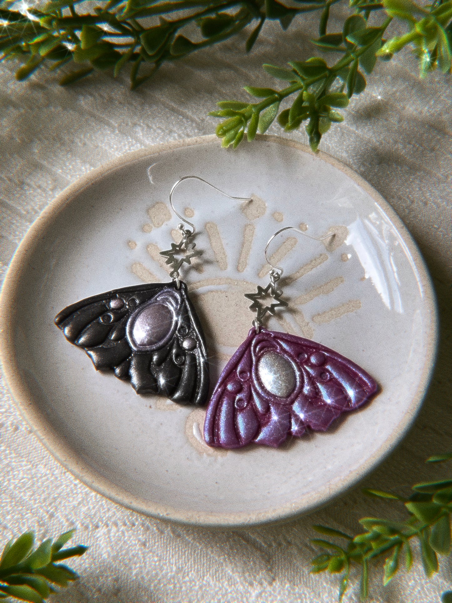 Rhys & Feyre Mated ACOTAR Moth Earrings