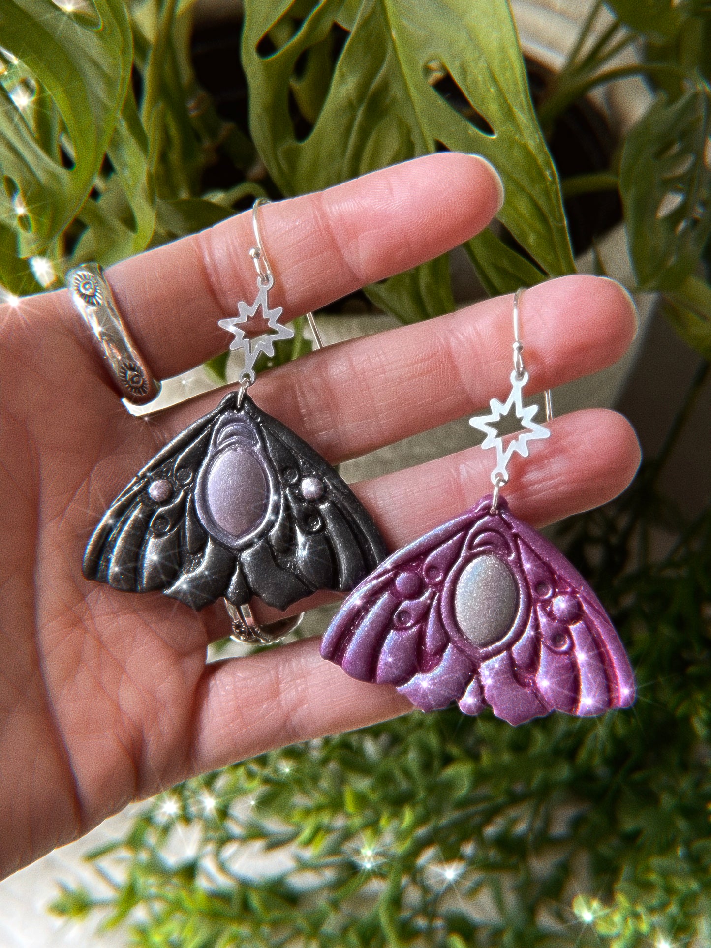 Rhys & Feyre Mated ACOTAR Moth Earrings