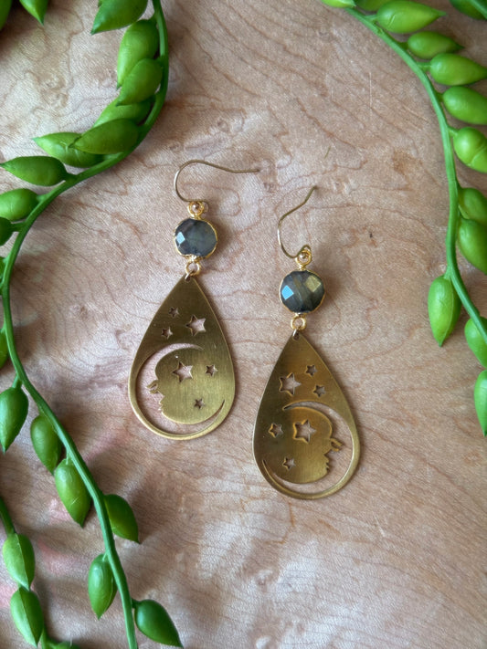 Man in the Moon Earrings