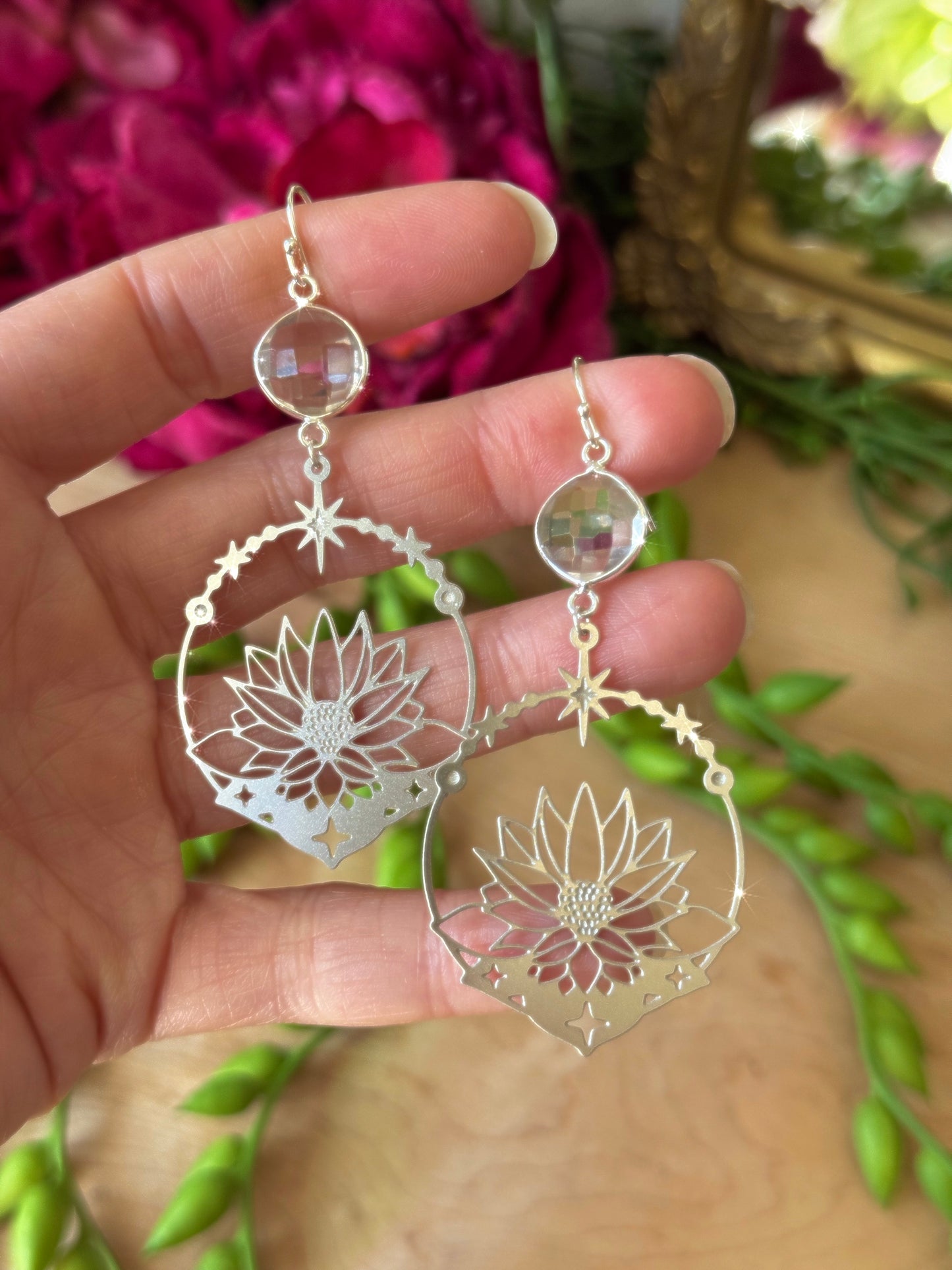 Cosmic Lotus Earrings