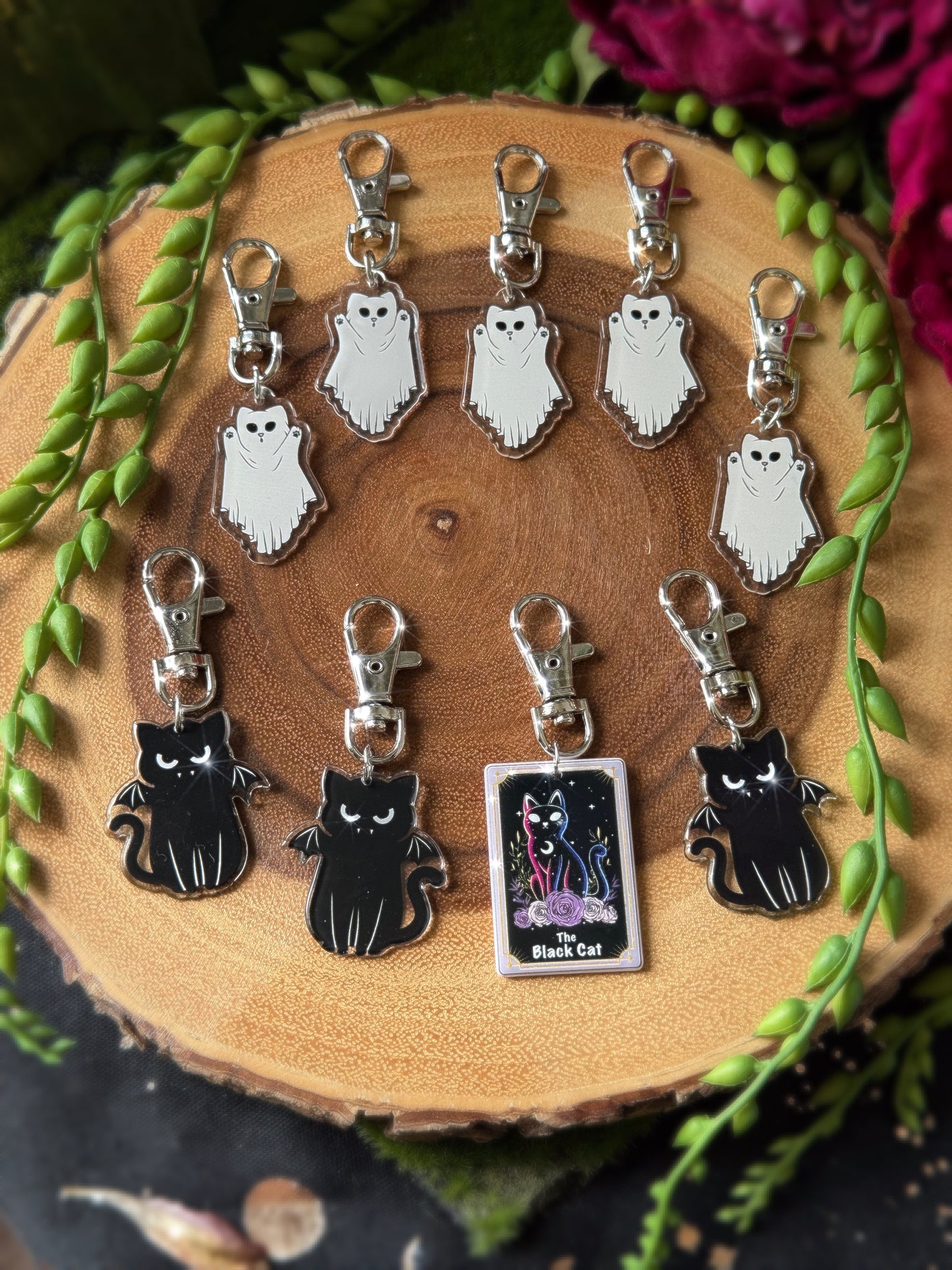 Ghost Kitty Keychain 👻 🐱 Purse Charm