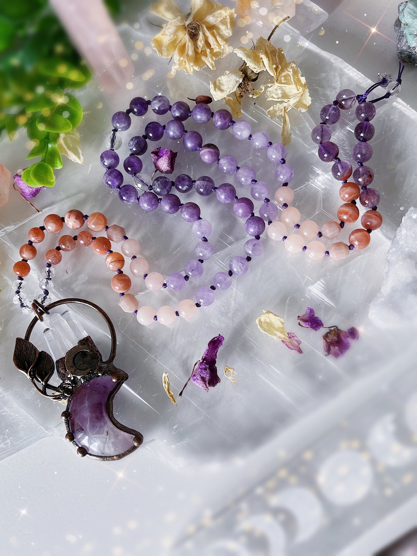 Moon Maiden Hand-Knotted Necklace