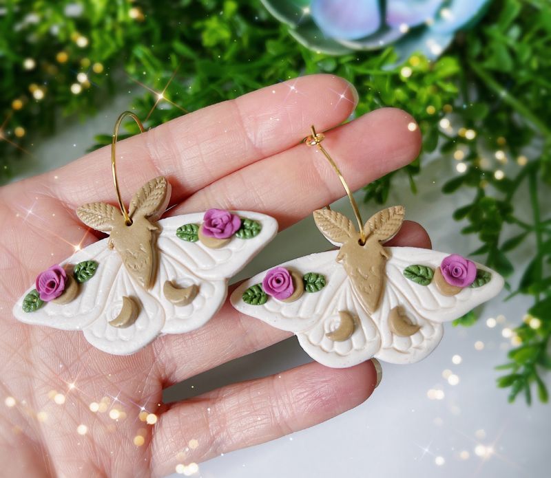 Garden Moth Earrings