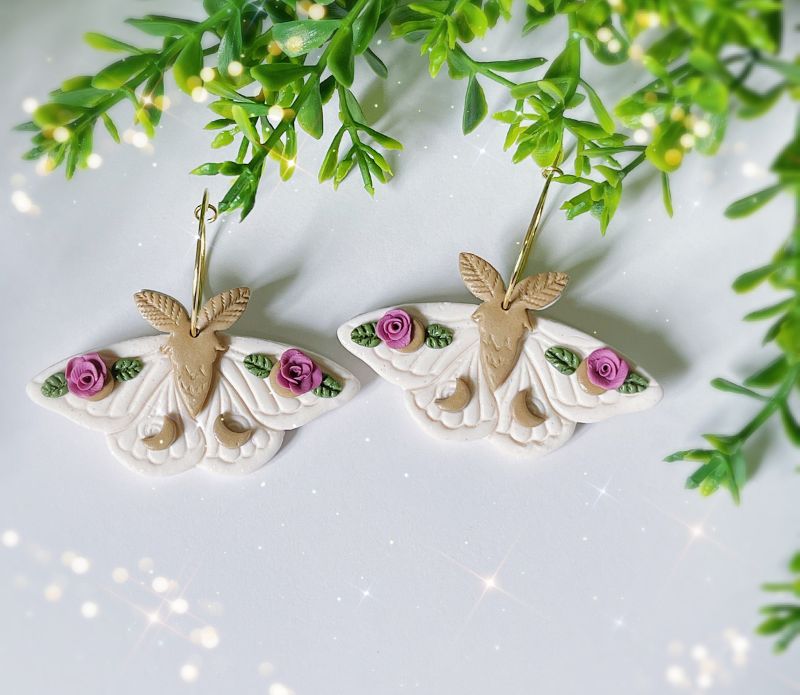 Garden Moth Earrings