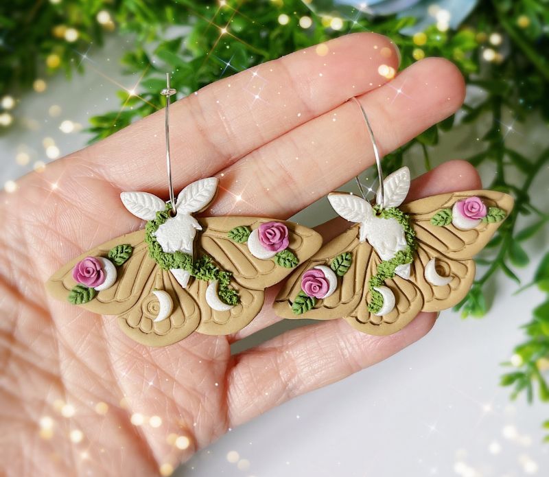 Garden Moth Earrings