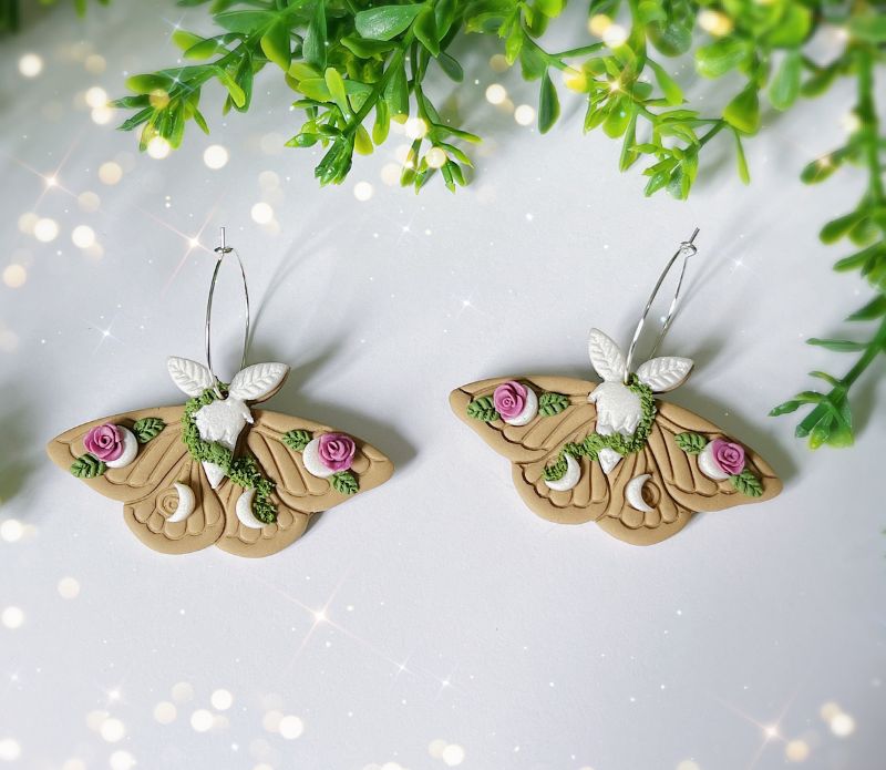 Garden Moth Earrings