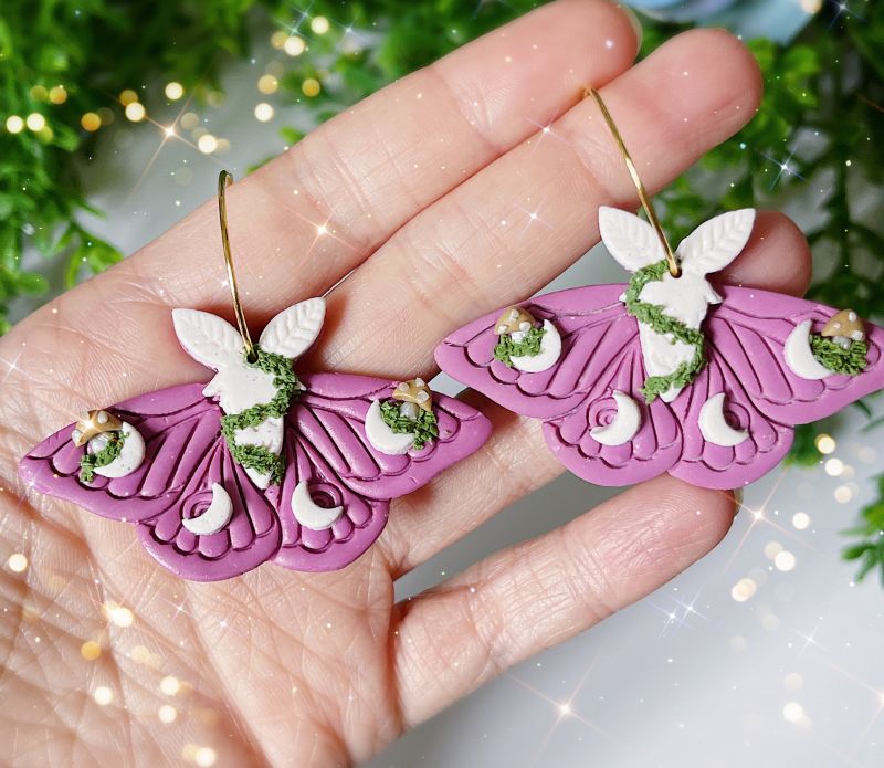 Garden Moth Earrings