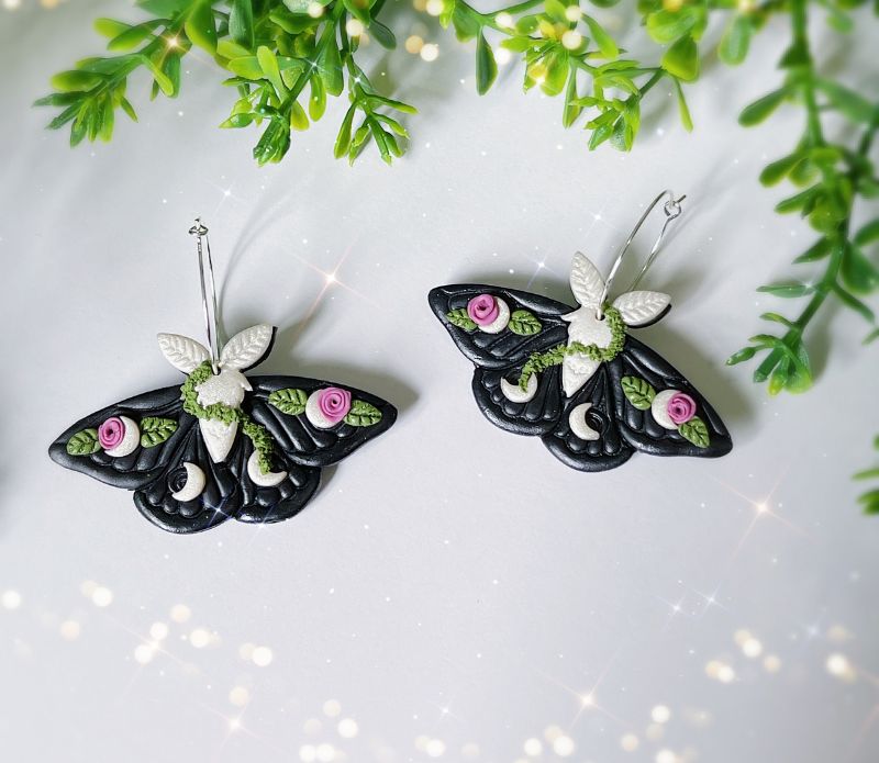 Garden Moth Earrings