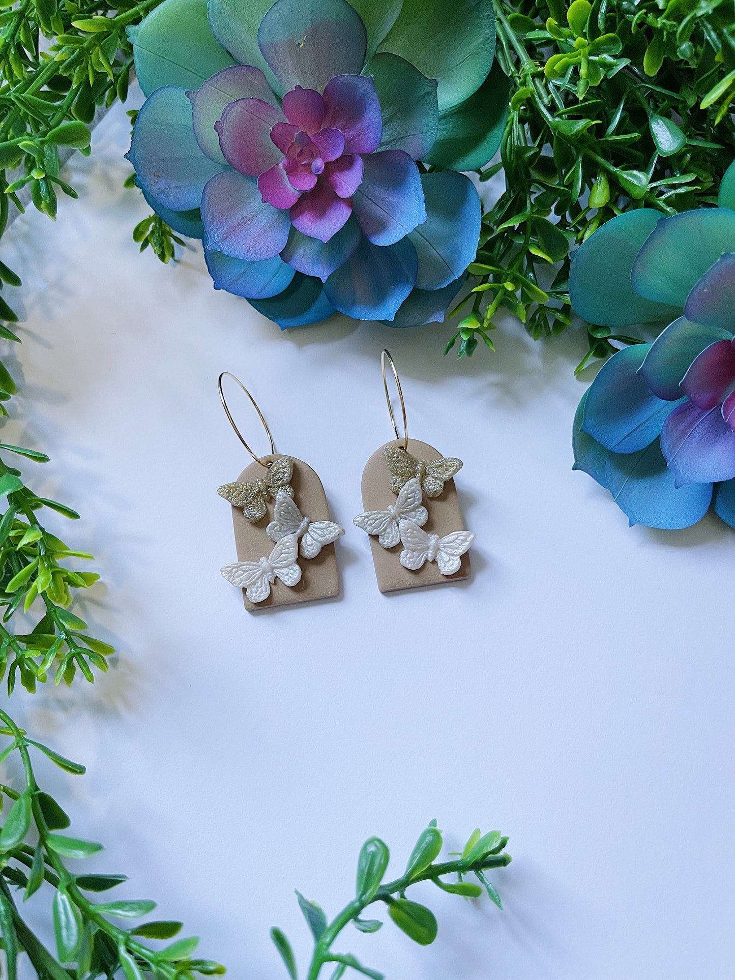 Butterfly Arch Hoop Earrings