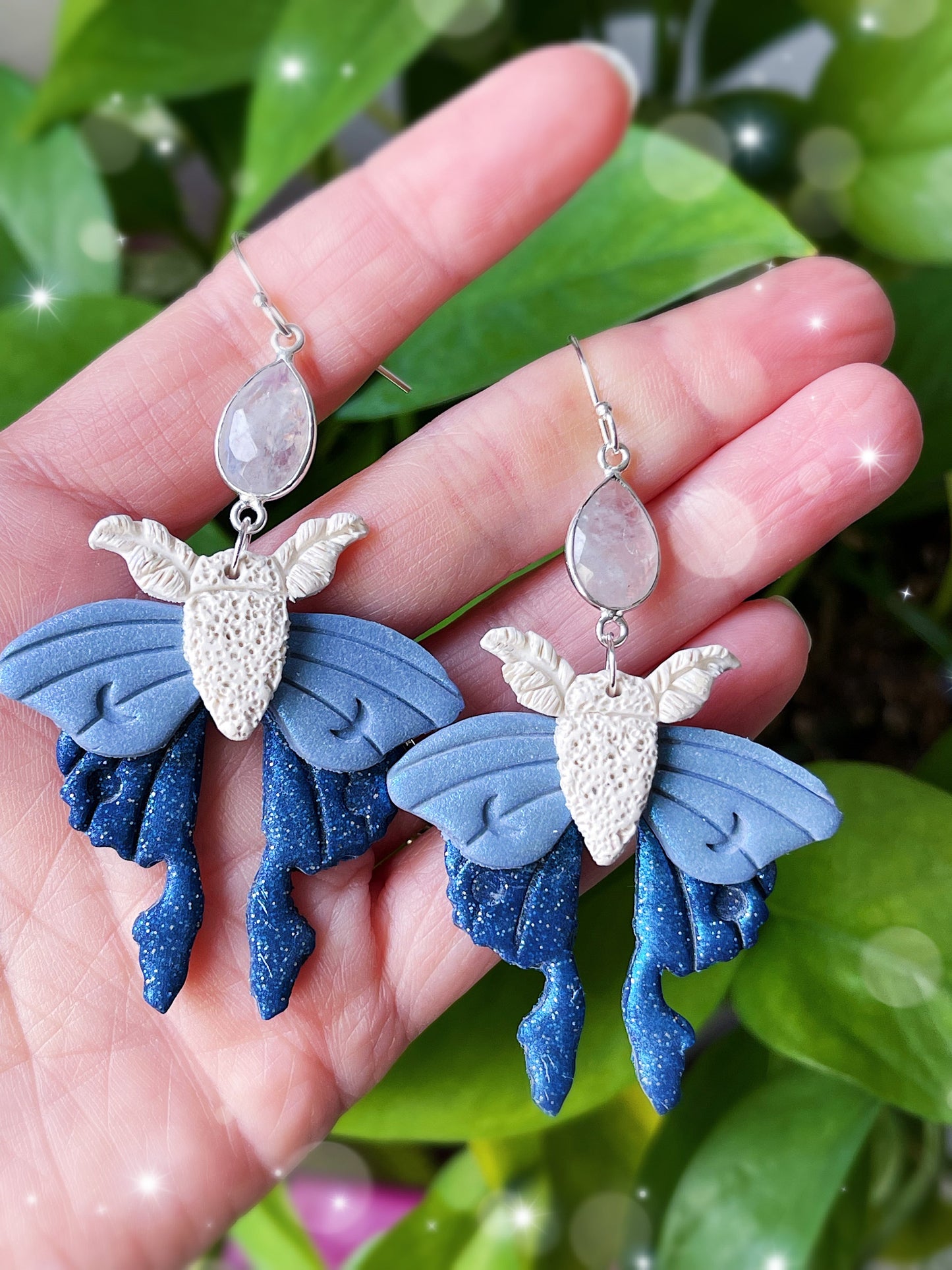 Magic Moth Clay Earrings