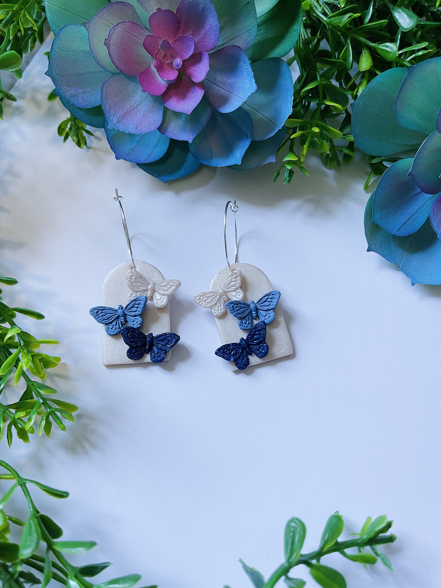 Butterfly Arch Hoop Earrings