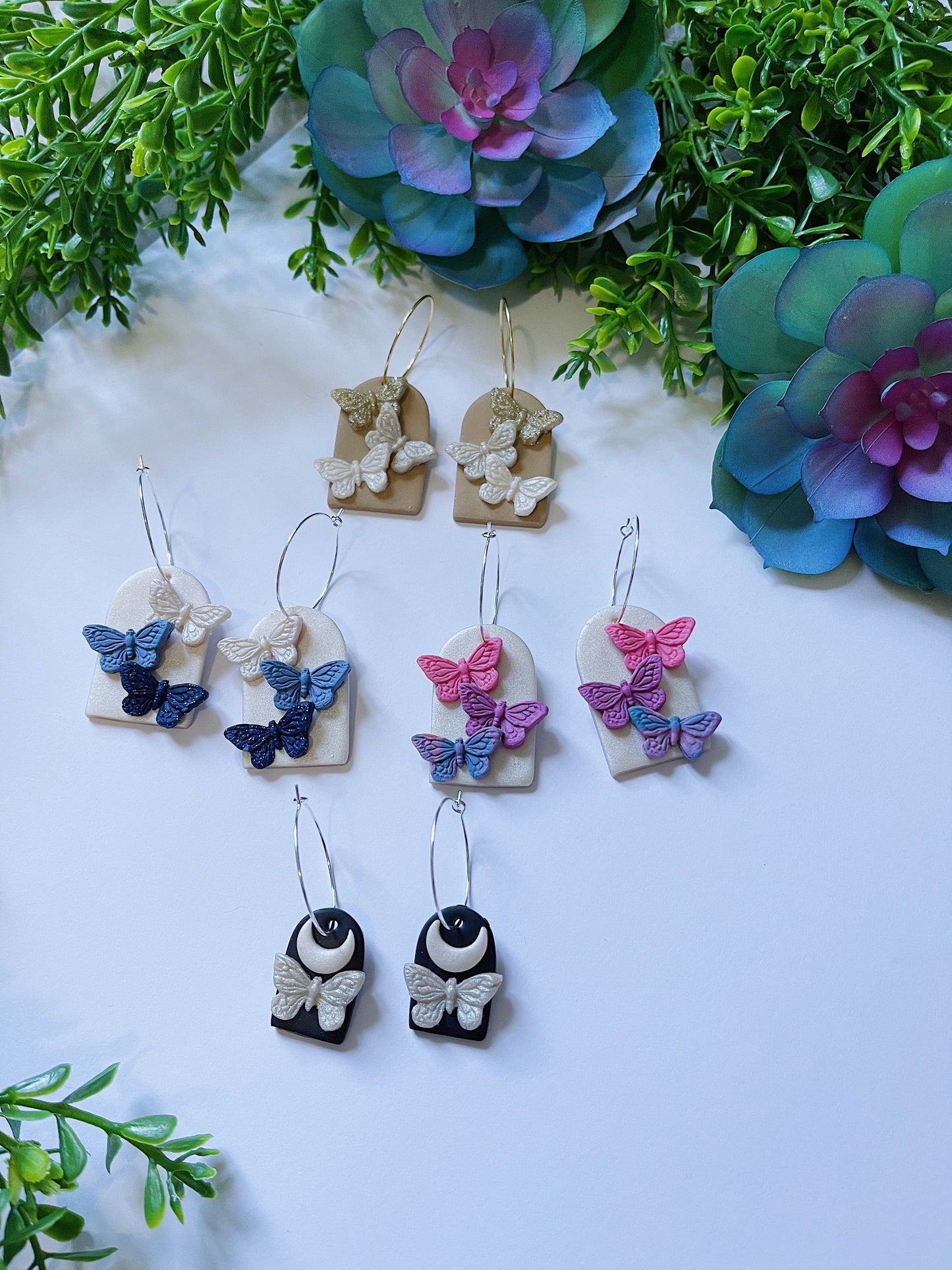 Butterfly Arch Hoop Earrings