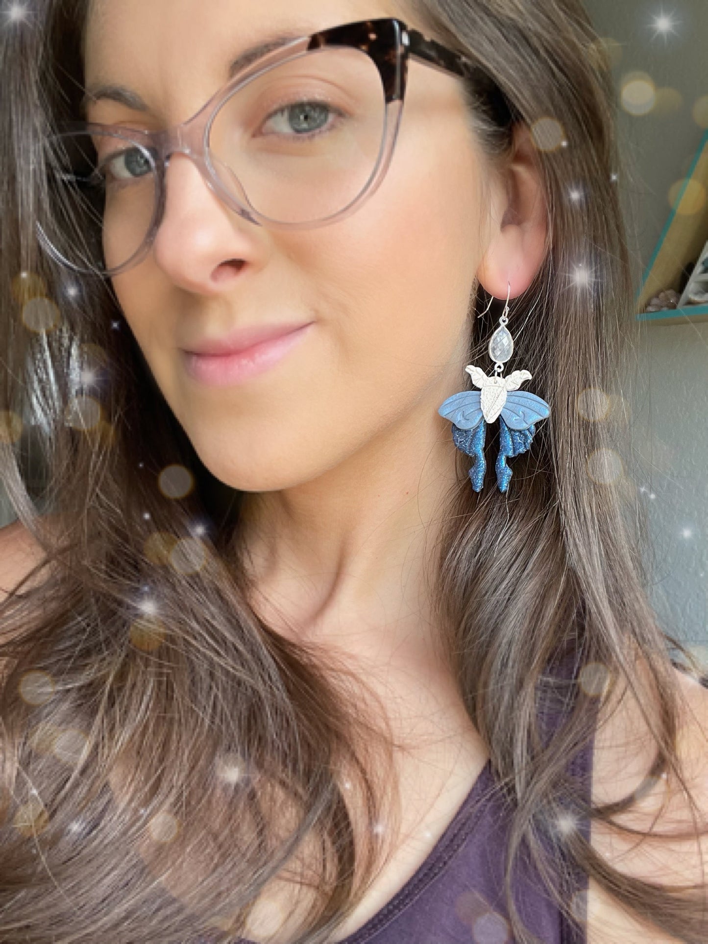 Magic Moth Clay Earrings