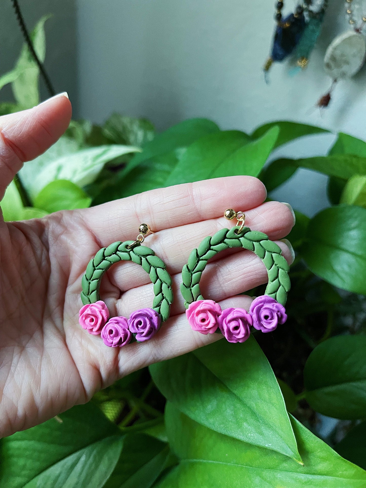 Rosey Wreath Earrings