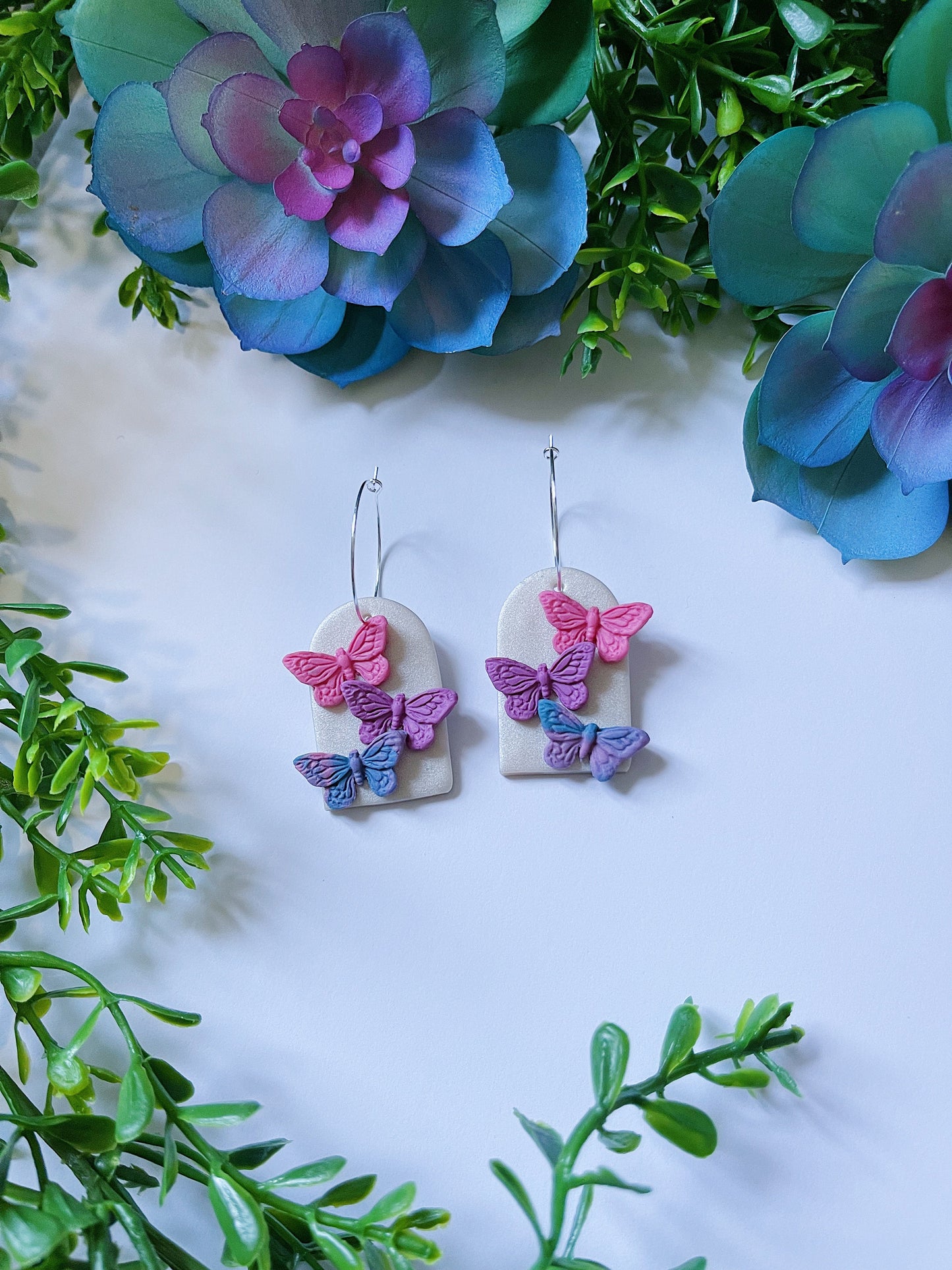 Butterfly Arch Hoop Earrings