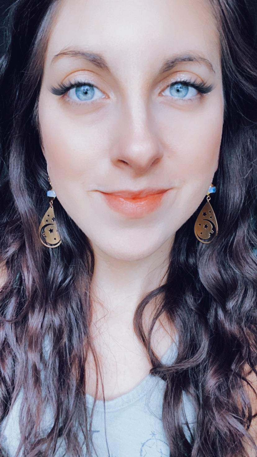Man in the Moon Earrings