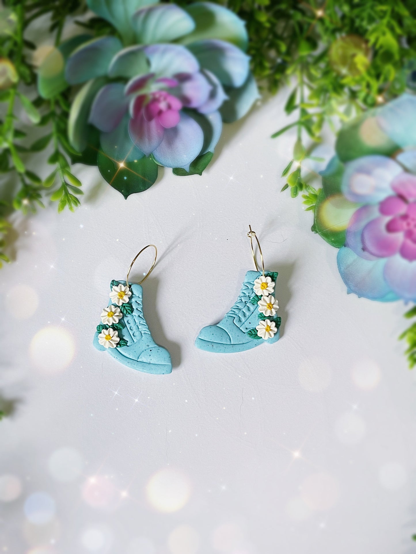 Daisy Boot Hoop Earrings