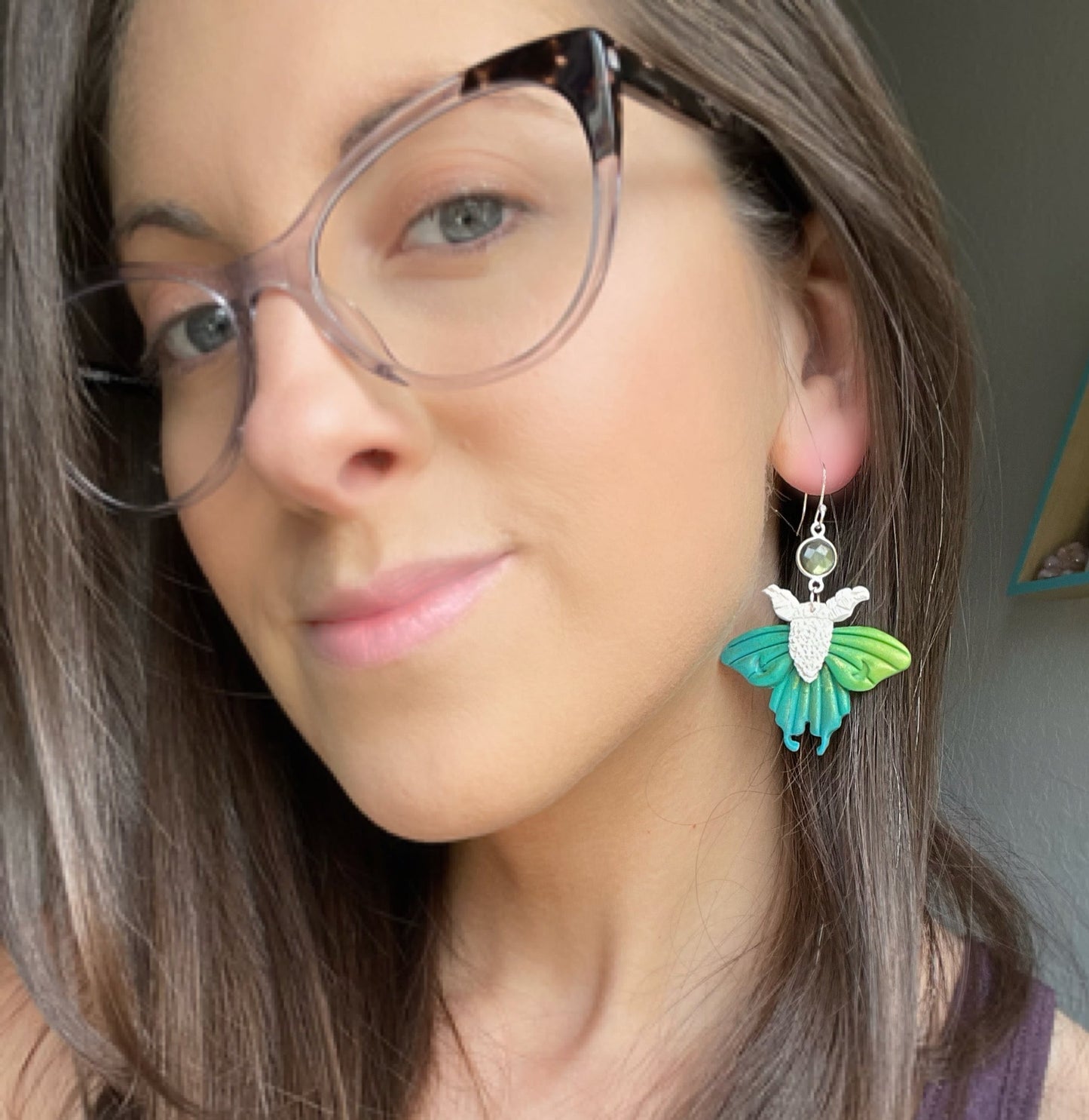 Magic Moth Clay Earrings