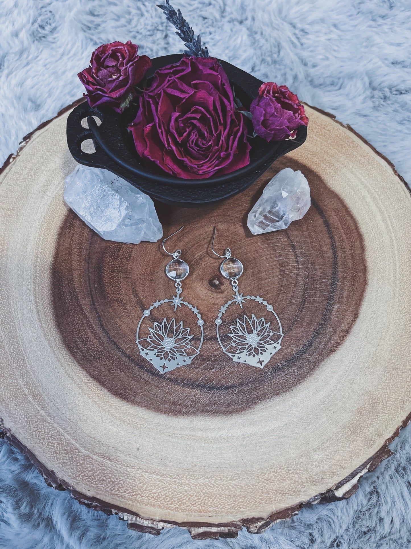 Cosmic Lotus Earrings