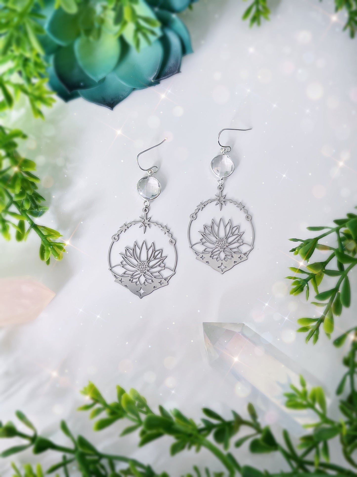 Cosmic Lotus Earrings