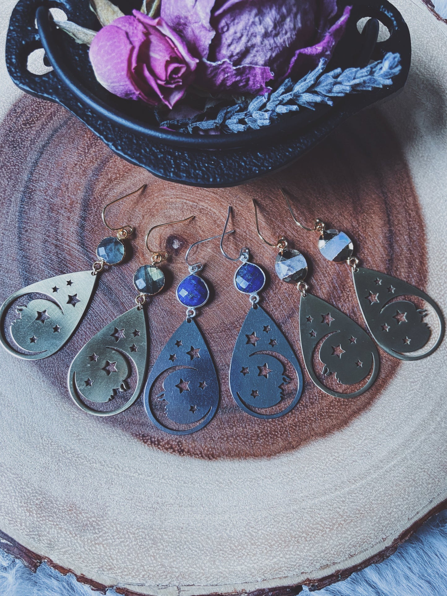 Man in the Moon Earrings