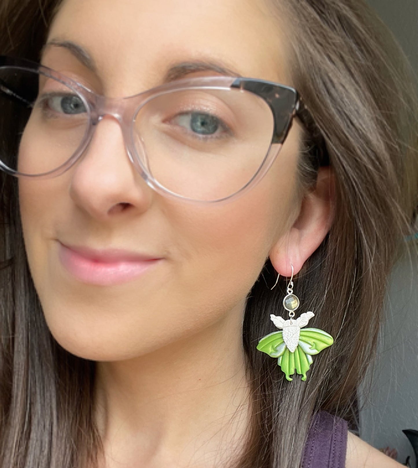 Magic Moth Clay Earrings