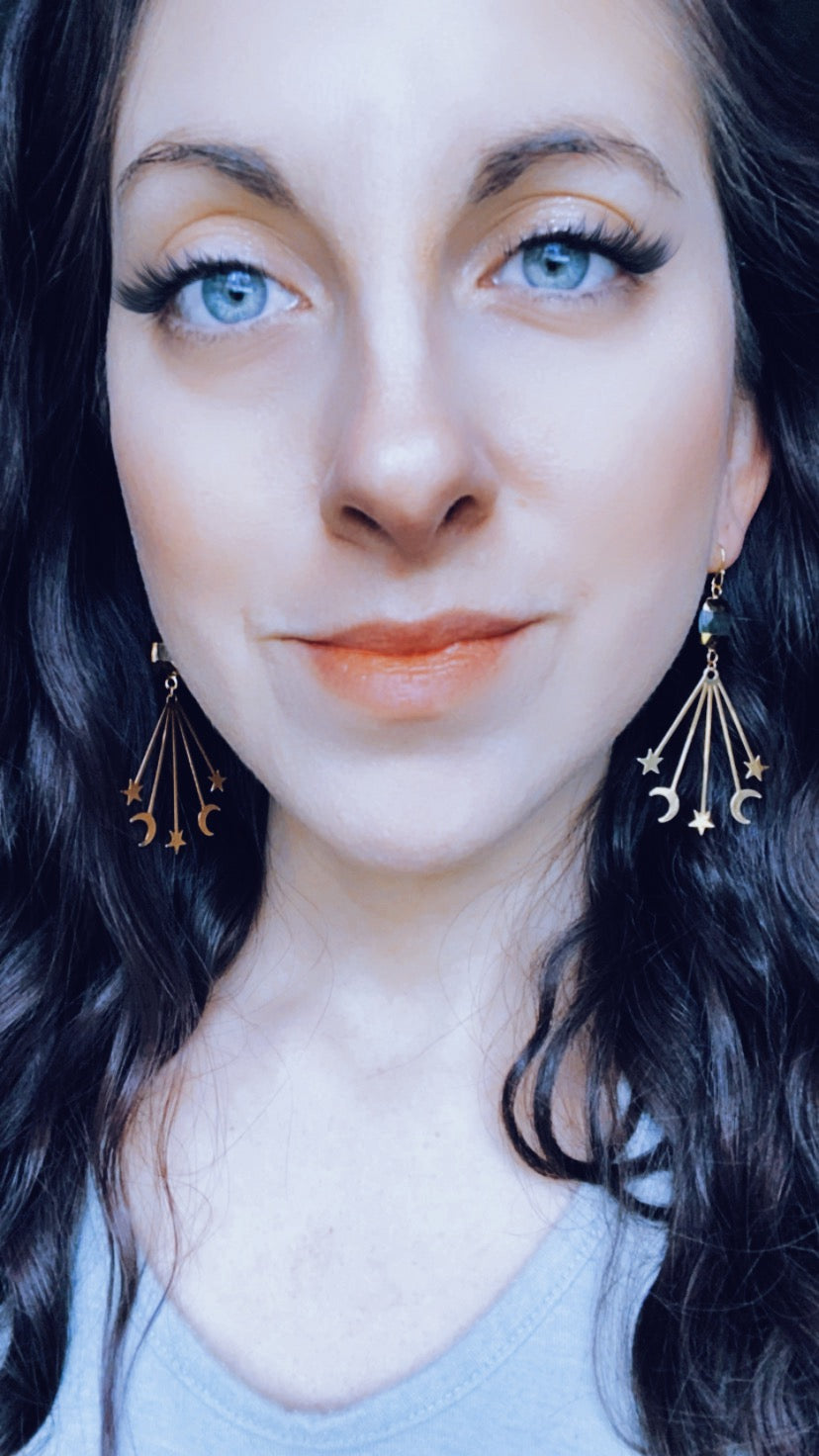 Moonphase Dangle Earrings