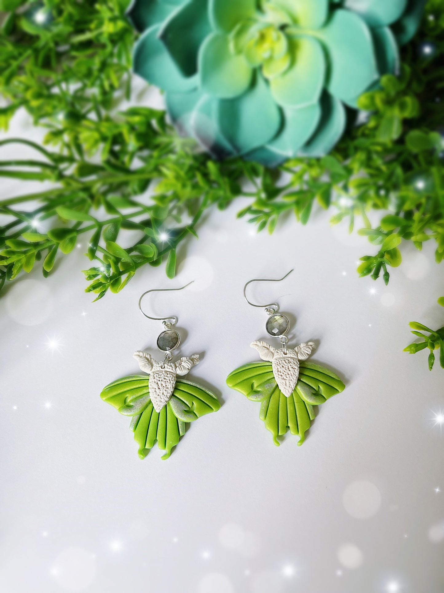 Magic Moth Clay Earrings