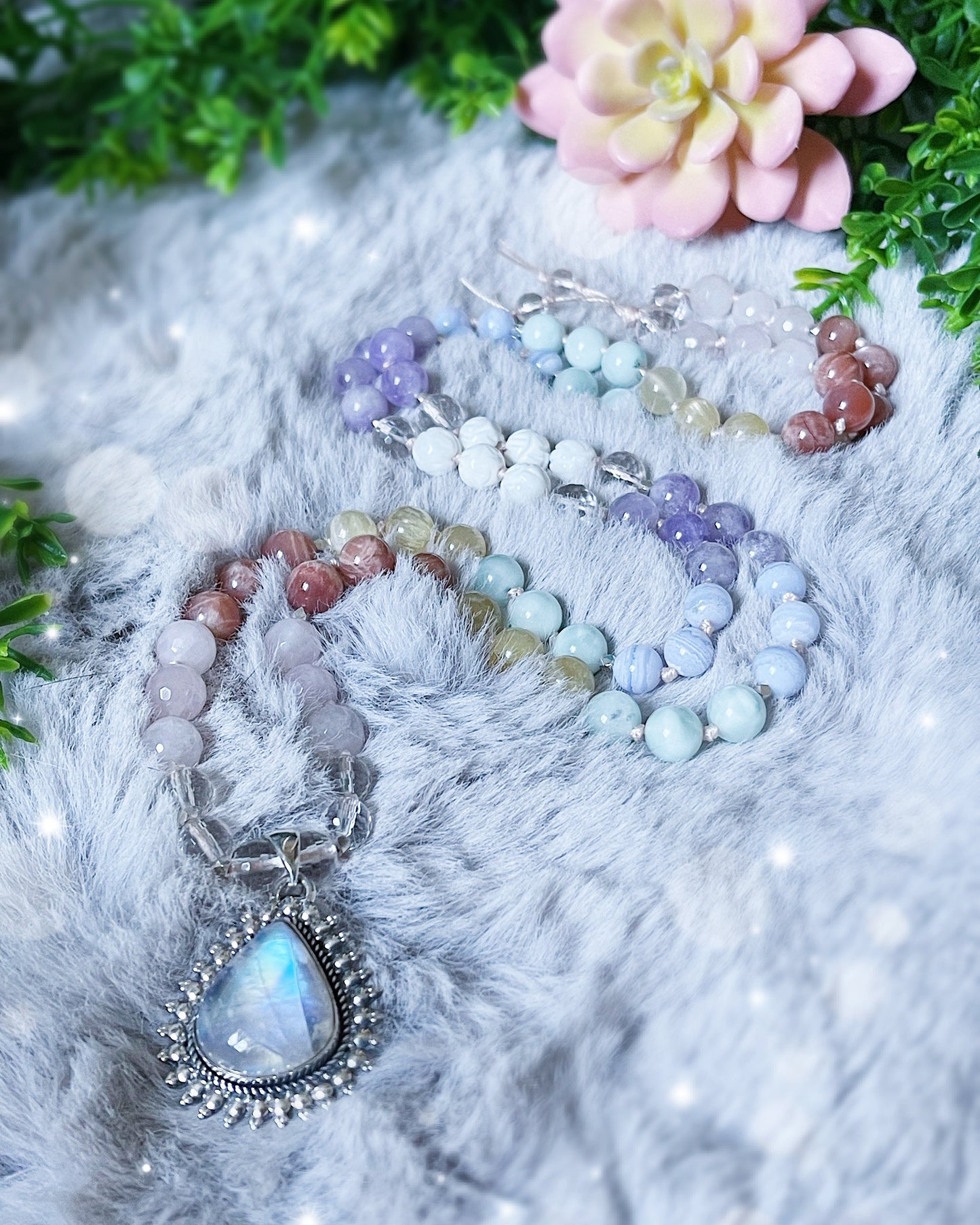 Divinely Radiant Hand knotted Necklace