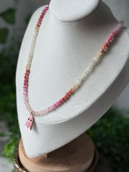Summerween Ghostie 18.15in Choker Necklace