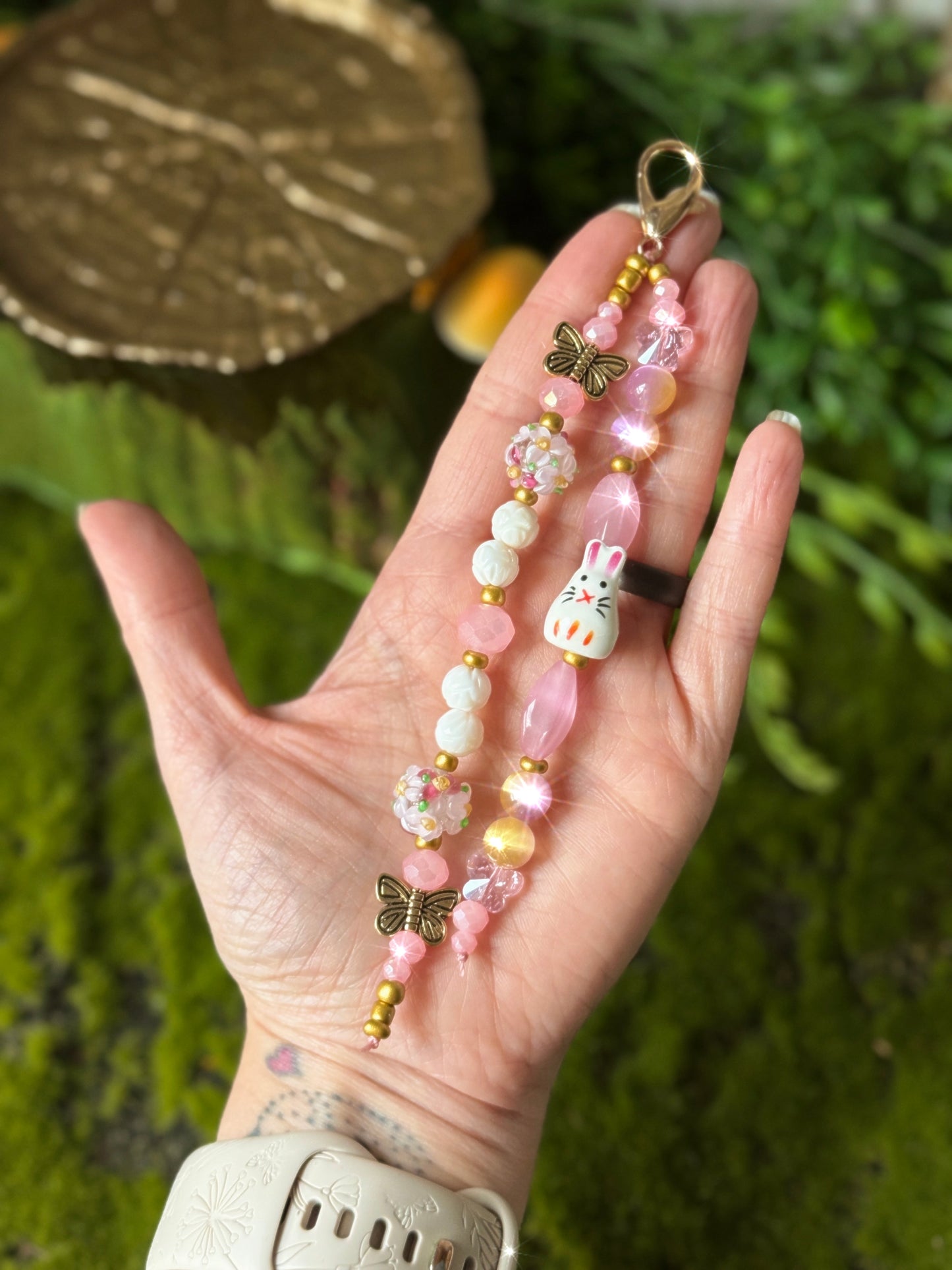 Spring in Bloom Purse Charm 🐇 🦋