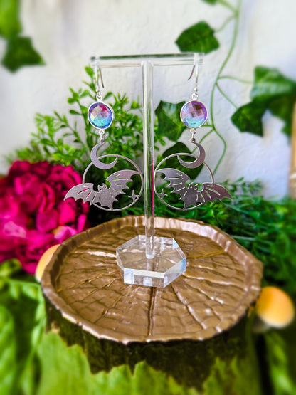Lunar Bat 🦇 🌙 earrings