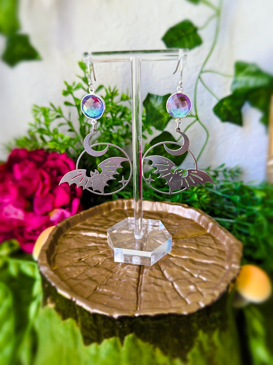 Lunar Bat 🦇 🌙 earrings