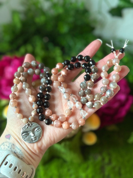 Moon-Kissed 🌝 Hand-Knotted Necklace