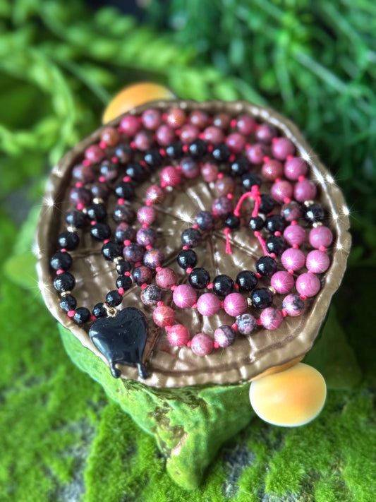 Even in Arcadia 🏛️💗 90 bead Hand-Knotted Necklace