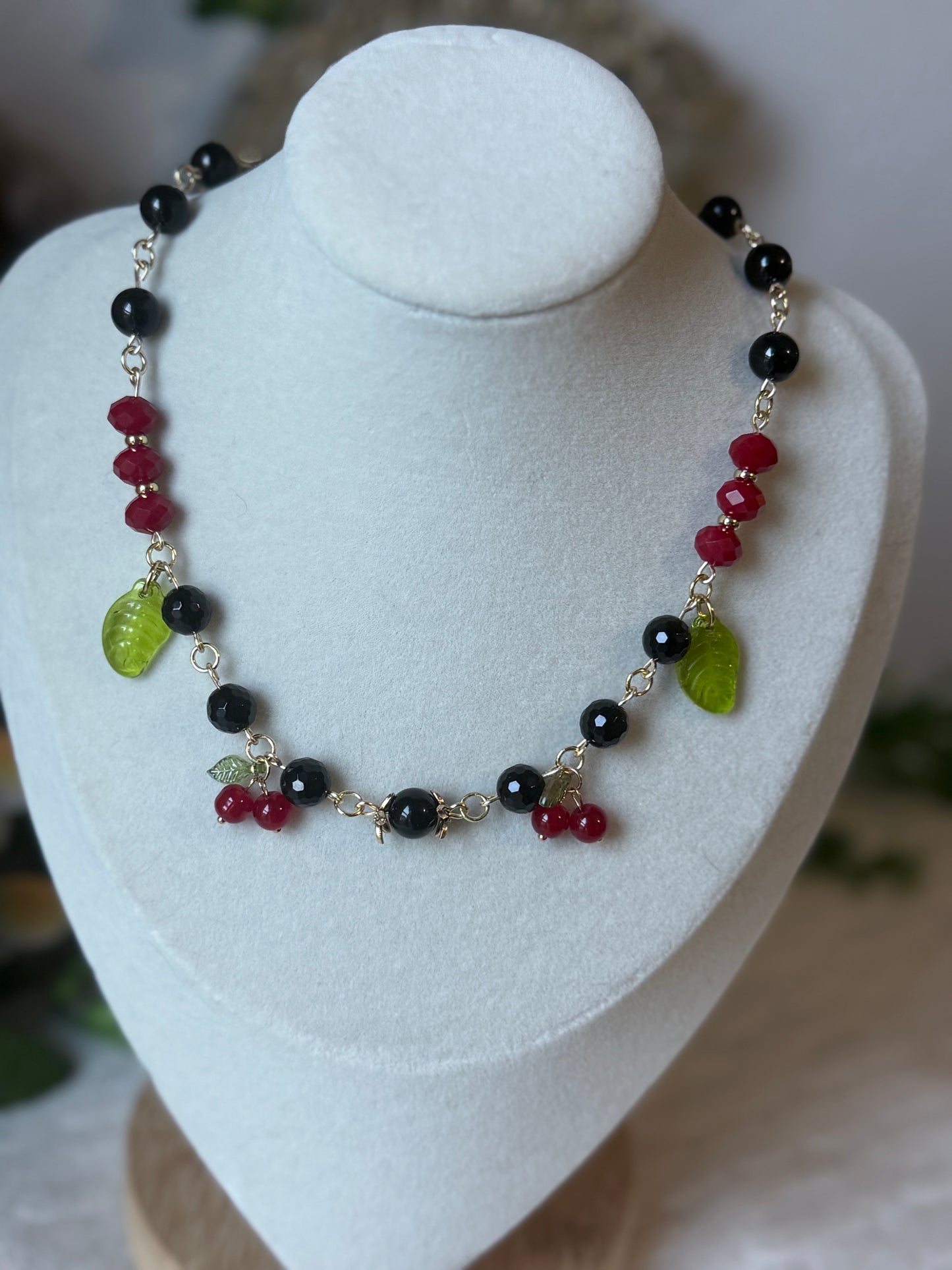 Cherry Berry 🍒 15in Chain necklace