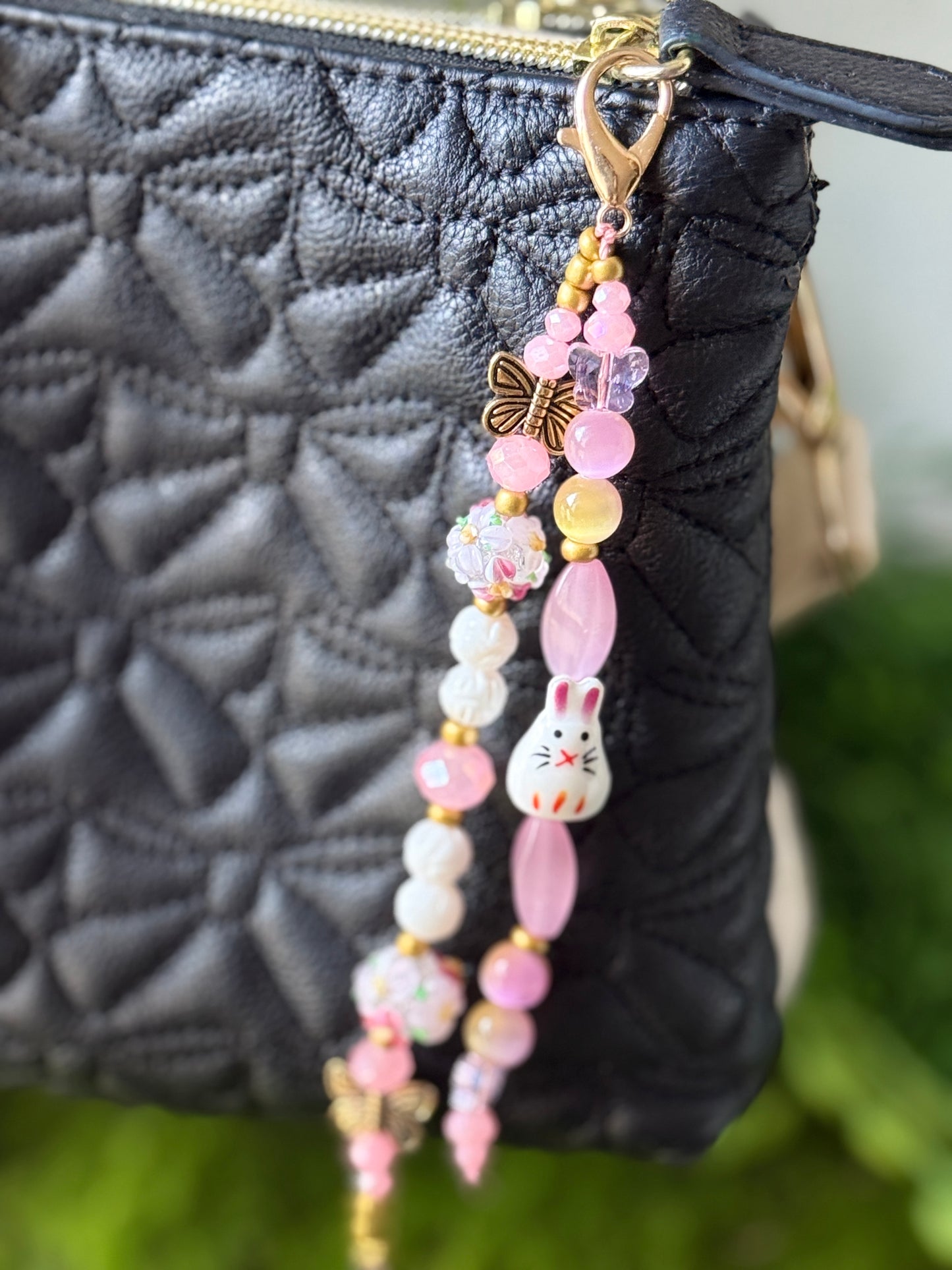 Spring in Bloom Purse Charm 🐇 🦋