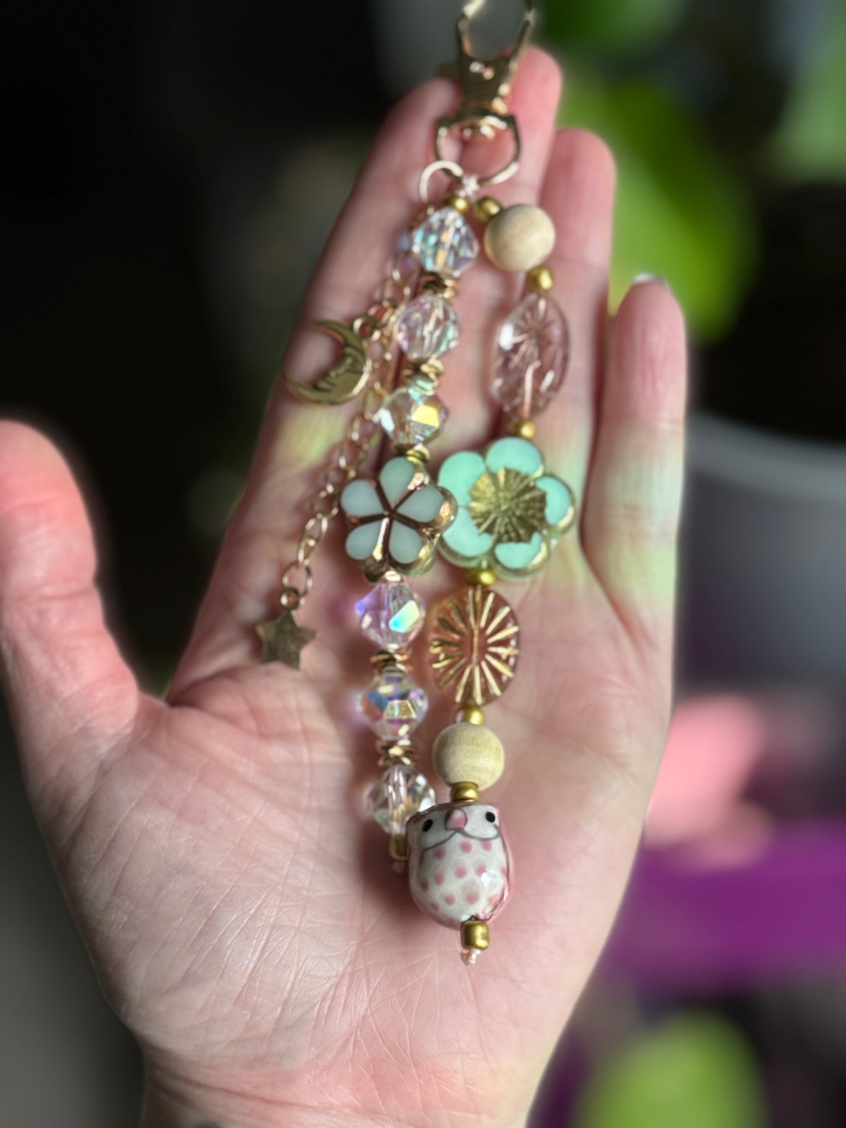 Rosey Posie 🌸🦉💫Purse Charm