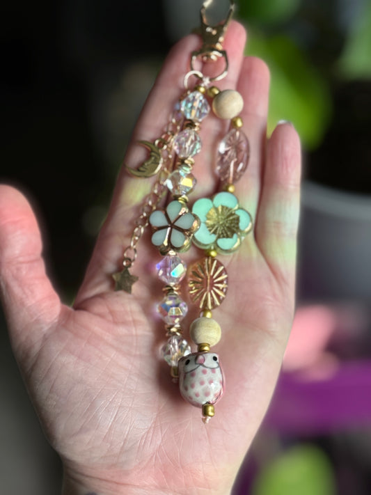 Rosey Posie 🌸🦉💫Purse Charm