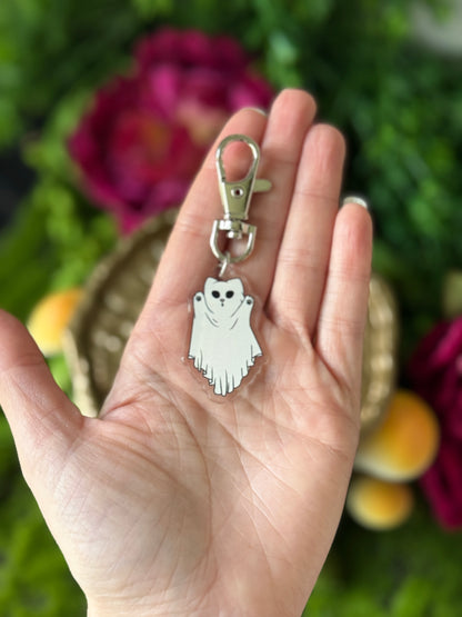 Ghost Kitty Keychain 👻 🐱 Purse Charm